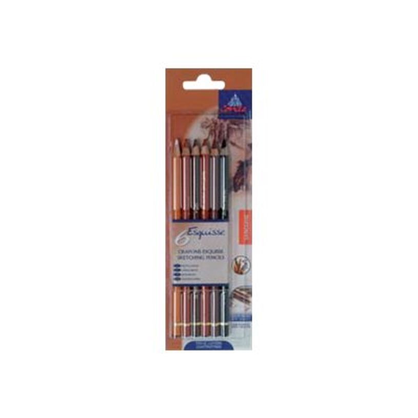 646217501079-Conté à Paris - Pack de 6 crayons esquisse sanguine - couleurs assorties-P_621209_2-1