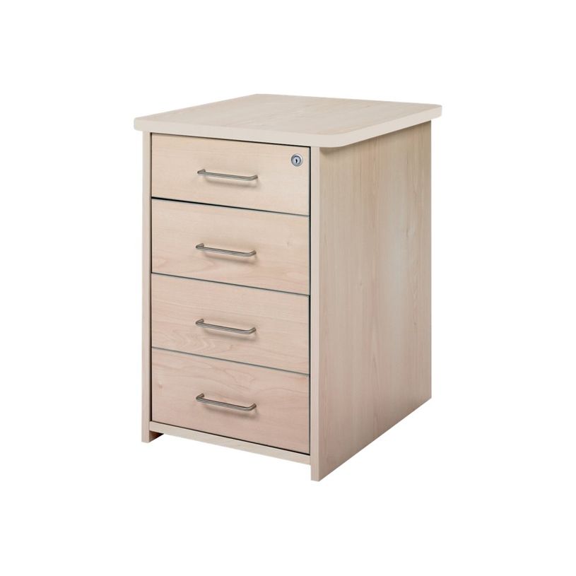 8427951999153-rocada Table-height - Socle - 4 tiroirs - mélamine - blanc, aluminium-P_622139_1-0