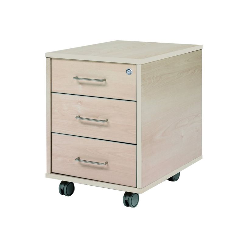 8427951999368-rocada - Socle - mobile - 3 tiroirs - mélamine - hêtre, aluminium-P_622169_1-0