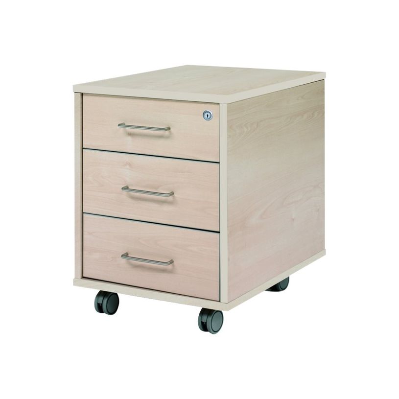 8427951999375-rocada STORE - Socle - mobile - 3 tiroirs - mélamine - gris, aluminium-P_622170_1-0