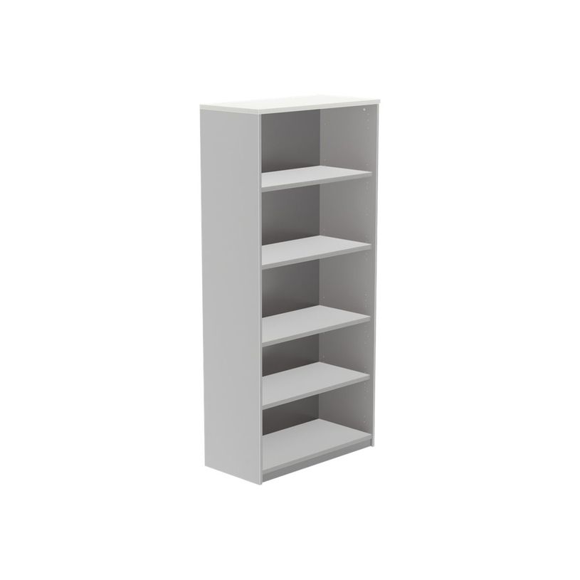 8427951996084-rocada STORE - Bibliothèque - 4 étagères - mélamine - blanc, aluminium-P_622365_1-0