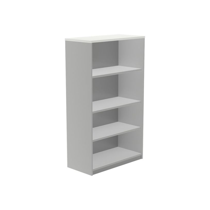 8427951996404-rocada STORE - Bibliothèque - 3 étagères - mélamine - blanc, aluminium-P_622429_1-0