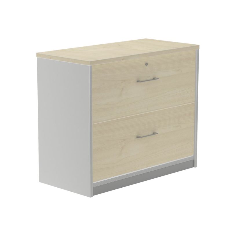 8427951996770-rocada STORE - Armoire à tiroirs - 2 tiroirs - mélamine - hêtre, aluminium-P_622507_1-0