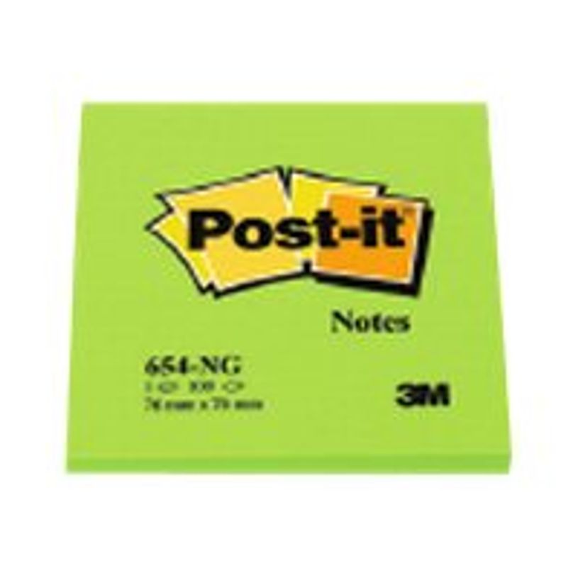 3134375221573-Post-it - 6 Blocs notes - vert néon - 76 x 76 mm-P_623872_2-1
