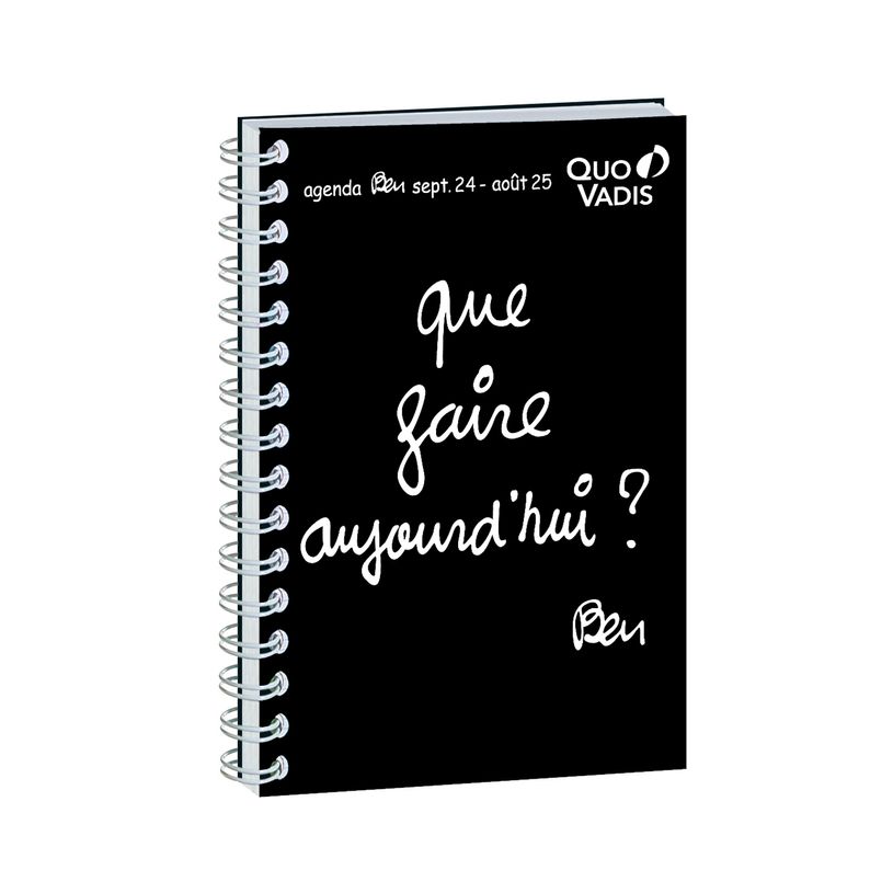 3371010221516-Agenda Ben spiralé - 1 jour par page - 12 x 17 cm - différents modèles disponibles - Quo V-P_637003_1-0
