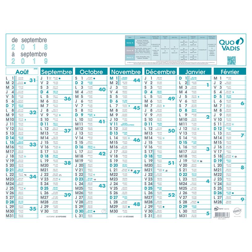 3371010128631-Calendrier 43X33,5cm Quo Vadis -P_65120001_1-0