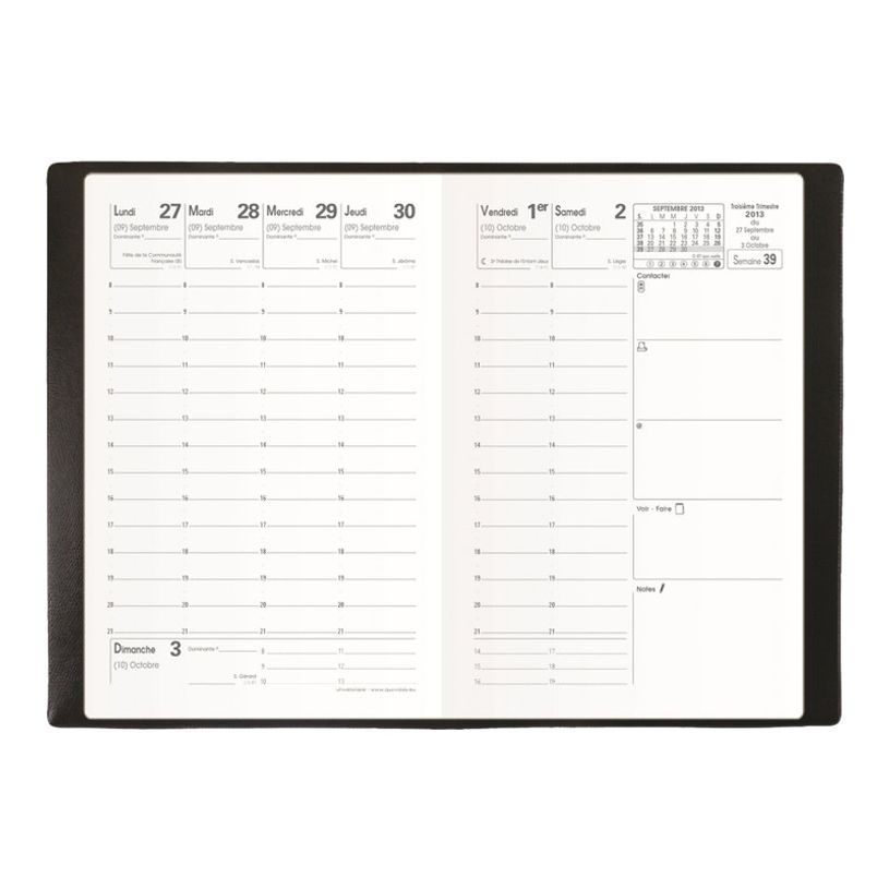 3371010126163-Quo Vadis - Agenda année scolaire - 2026-2027 - Universitaire - Semainier Planning - Français - Impala - Noir - 13 mois-P_65281046_2-3