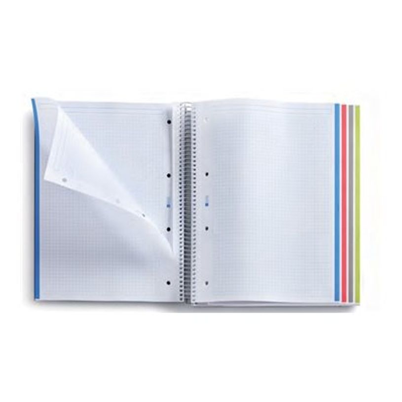 8422593021071-Miquelrius The Original - Cahier de notes - reliure à spirale - A4 (210 x 297 mm) - 160 feuilles / 320 pages - petits carreaux - 4 trous - gra-P_662929_1-2
