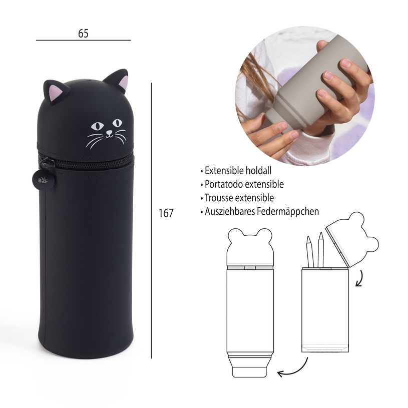 8422593190357-Miquelrius Back2Fun My little pets - Trousse - silicone - Cat--2