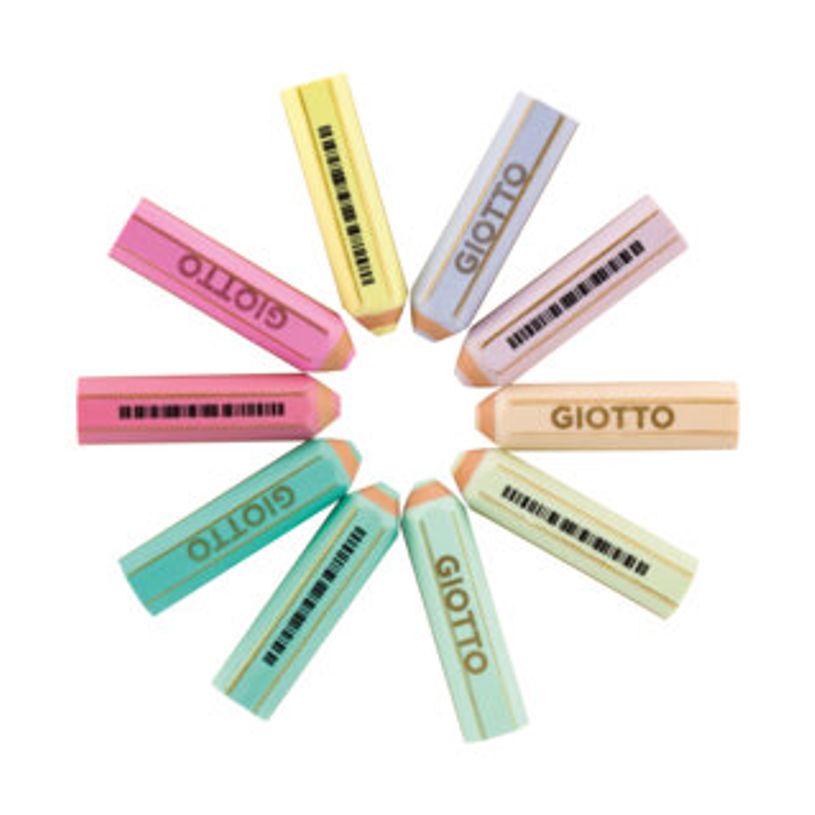 8000825027864-GIOTTO HAPPY GOMMA - Gomme - crayon - 15 x 65 mm - couleurs pastel, assorties - caoutchouc--1