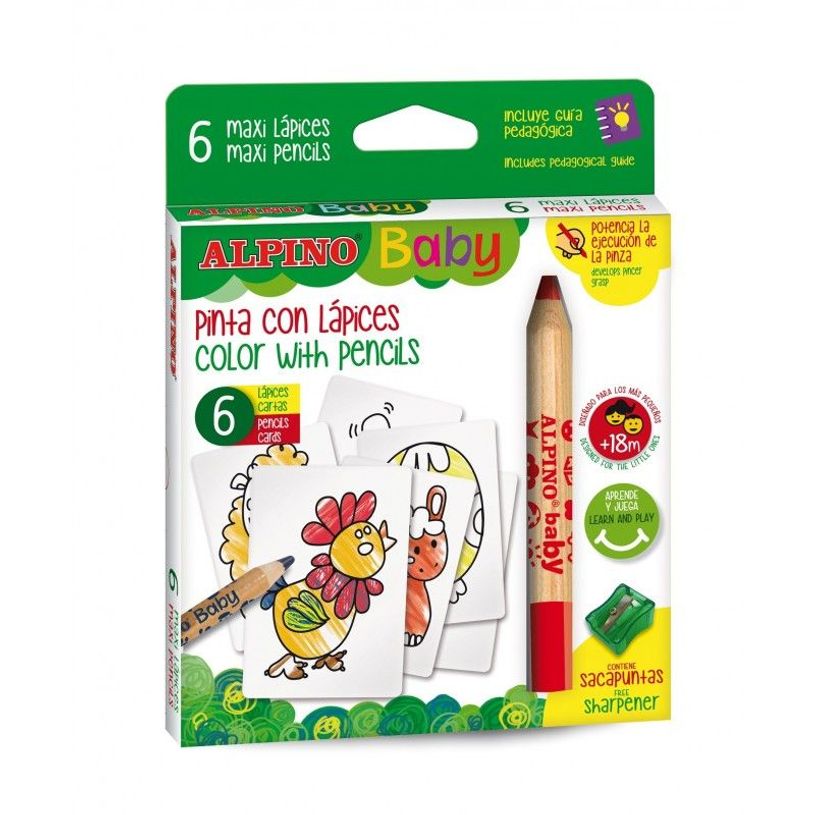 8413240606857-Alpino Baby - Crayon de couleur - couleurs assorties (pack de 6)-P_667963_3-0