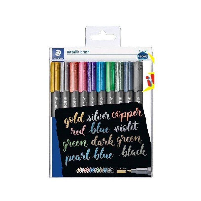4007817077887-STAEDTLER 8321 - Set de stylos pinceaux - opaque - 1-6 mm - 10 pièces-P_668120_1-0