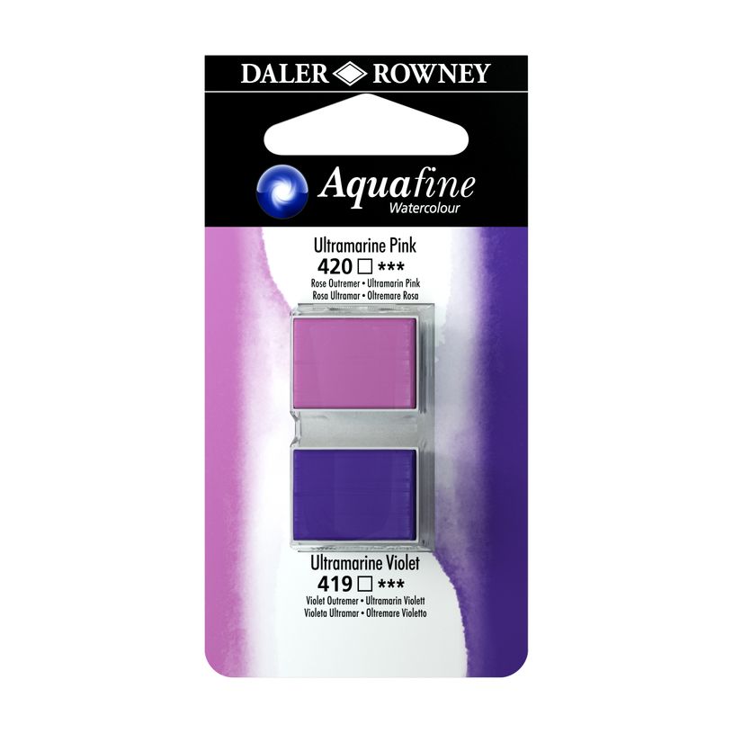 5011386117966-Daler-Rowney Aquafine - Ensemble de peinture - 2 parties - aquarelle - 2 couleurs - rose outremer, viole-P_669647_1-0