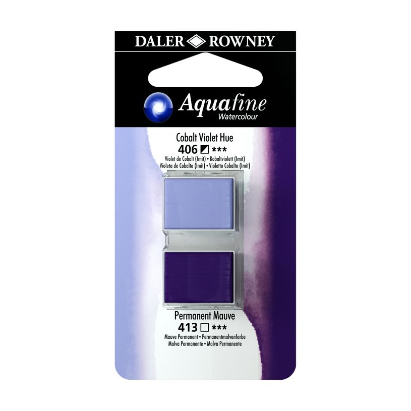 5011386117973-Daler-Rowney Aquafine - Ensemble de peinture - 2 parties - aquarelle - 2 couleurs - teinte violet cobalt, mau-P_669648_1-0