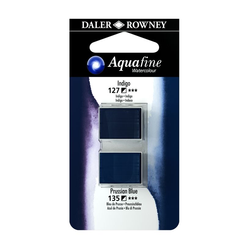 5011386117980-Daler-Rowney Aquafine - Ensemble de peinture - 2 parties - aquarelle - 2 couleurs - indigo, b-P_669649_1-0