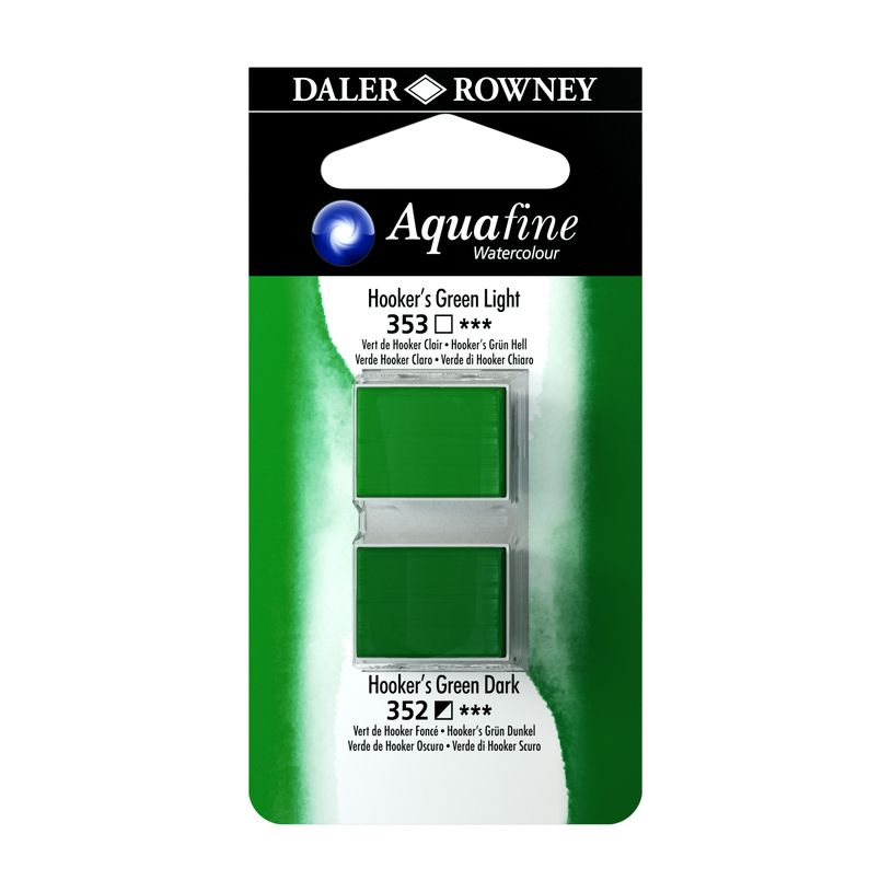 5011386118031-Daler-Rowney Aquafine - Ensemble de peinture - 2 parties - aquarelle - 2 couleurs - hooker's green light, vert de H-P_669654_1-0