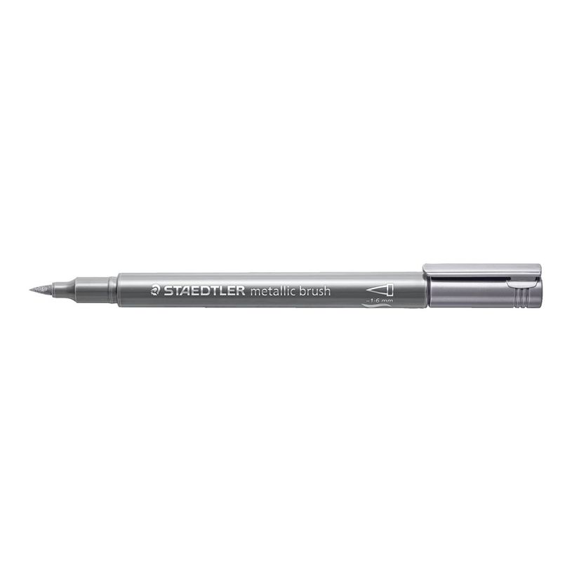 4007817075869-STAEDTLER 8321 - Feutre pinceau à pointe souple - argent - 1-6 mm-P_669817_1-0