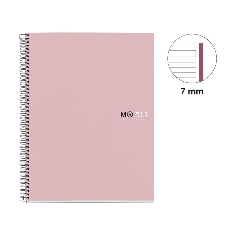 8422593499665-Notebook The Original, Couverture rigide, A4, lignes horizontales, 80 feuilles de 1 couleur, Miquelrius--1