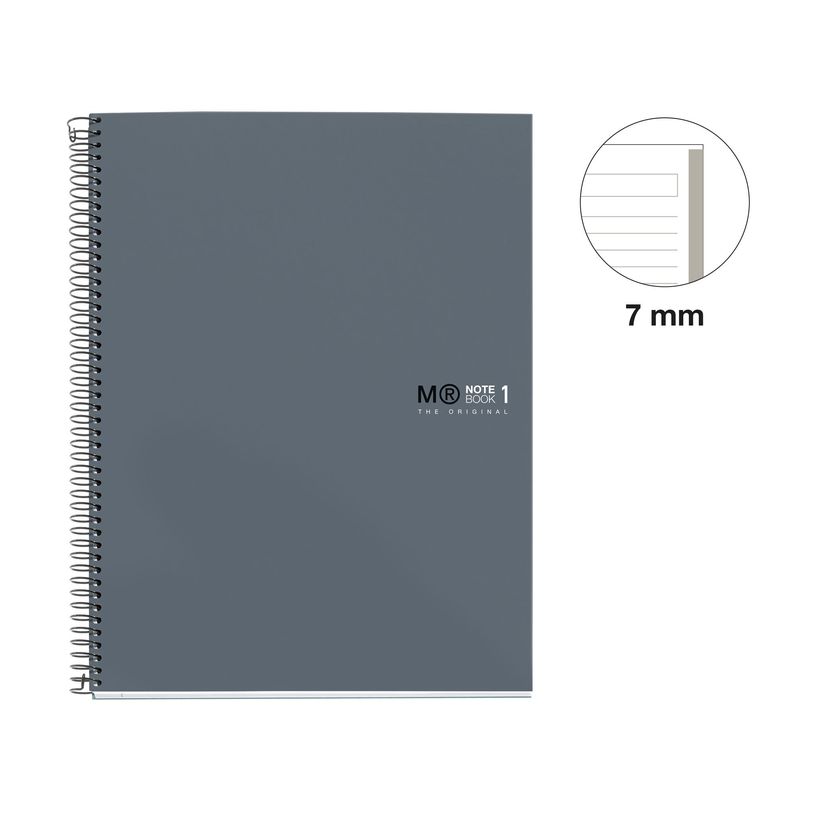 8422593499740-Notebook The Original, Couverture rigide, A4, lignes horizontales, 80 feuilles de 1 couleur, Miquelrius--1