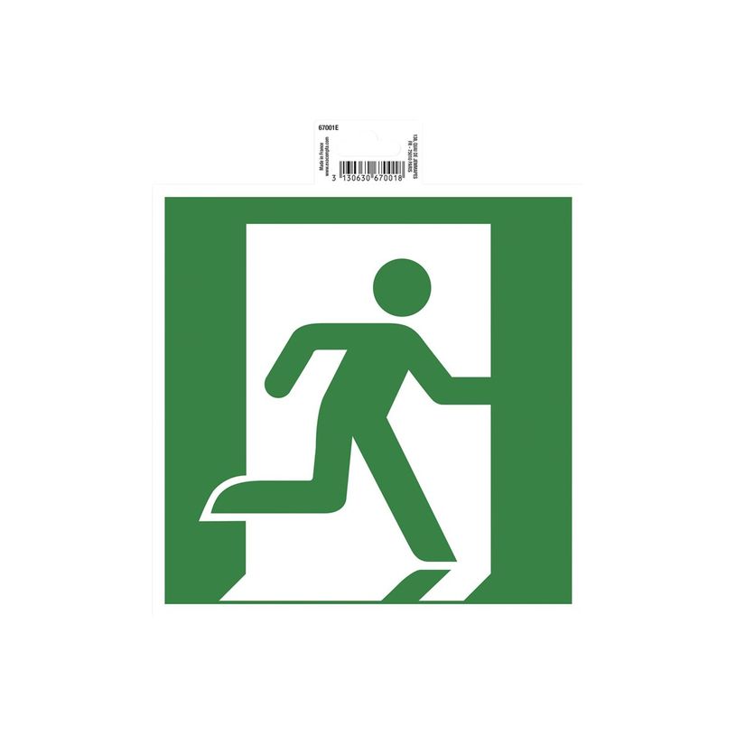 3130630670018-Exacompta - Pictogramme - évacuation (flèche droite) - 200 x 200 mm - vert-P_672299_3-0