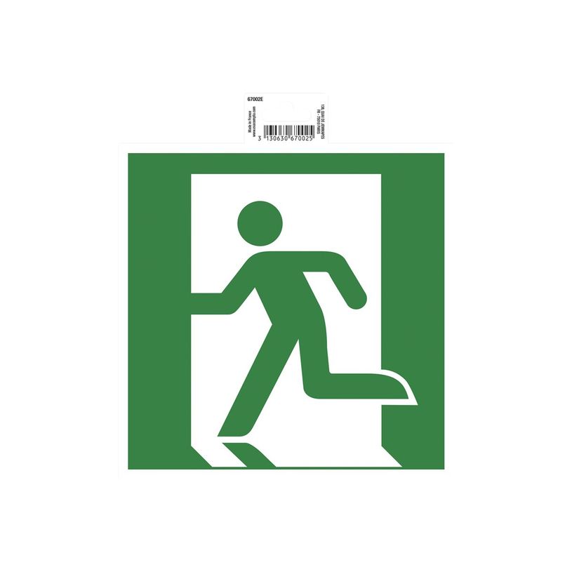 3130630670025-Exacompta - Pictogramme - évacuation (flèche gauche) - 200 x 200 mm - vert-P_672300_4-0