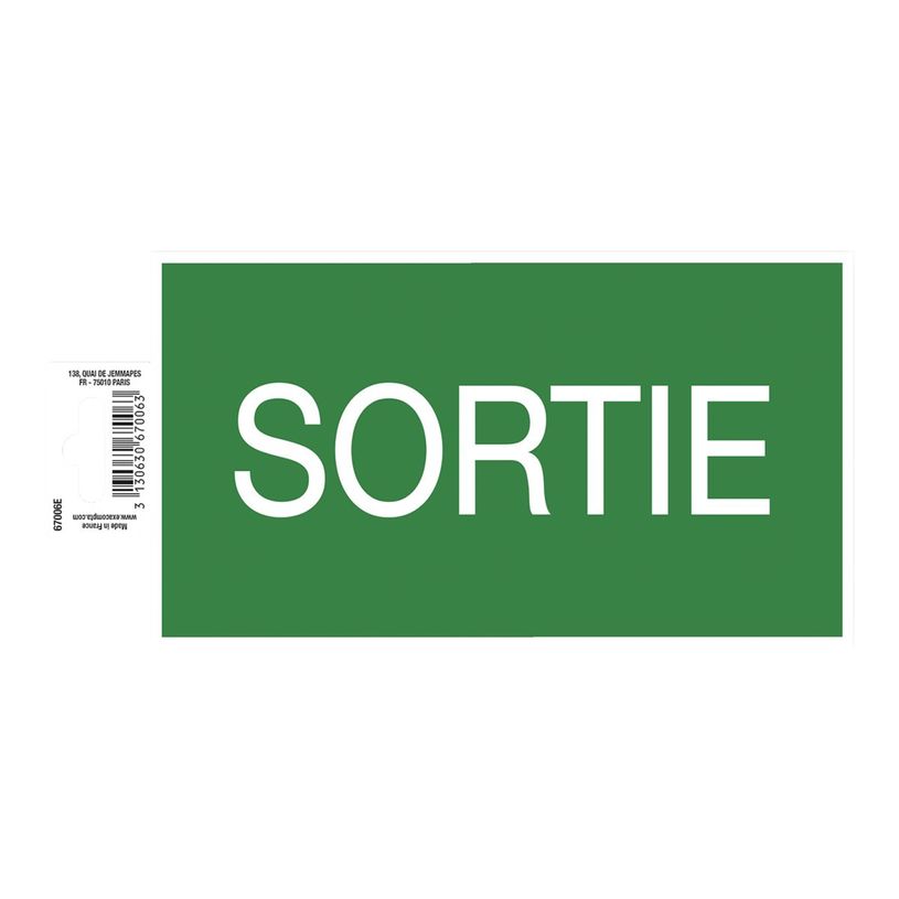 3130630670063-Exacompta - Pictogramme - sortie - 200 x 110 mm - vert-P_672302_3-0