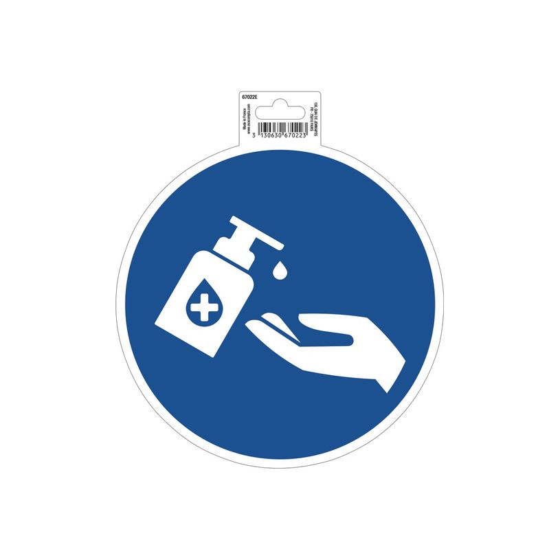 3130630670223-Exacompta - Pictogramme - gel mains obligatoire - 200 x 200 mm - bleu-P_672315_3-0