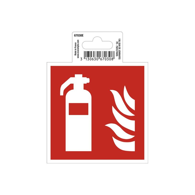 3130630670308-Exacompta - Pictogramme - extincteur - 100 x 100 mm - rouge-P_672320_1-0