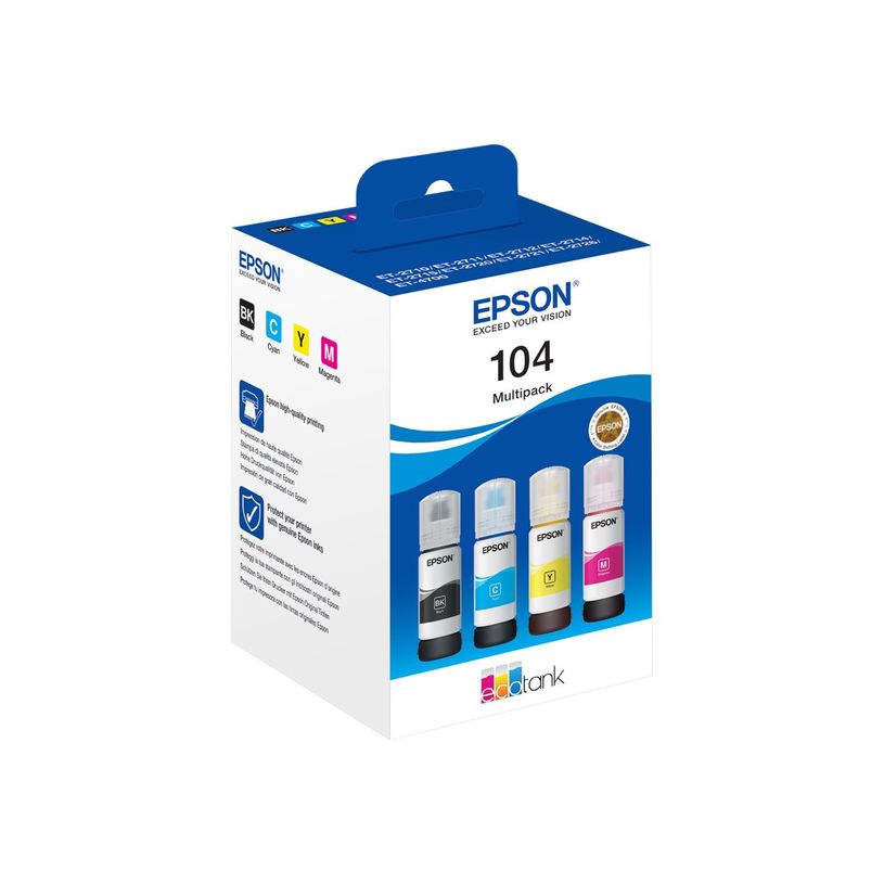 8715946684888-Epson EcoTank 104 - pack de 4 - noir, jaune, cyan, magenta - réservoir d'encre original-P_672720_3-1
