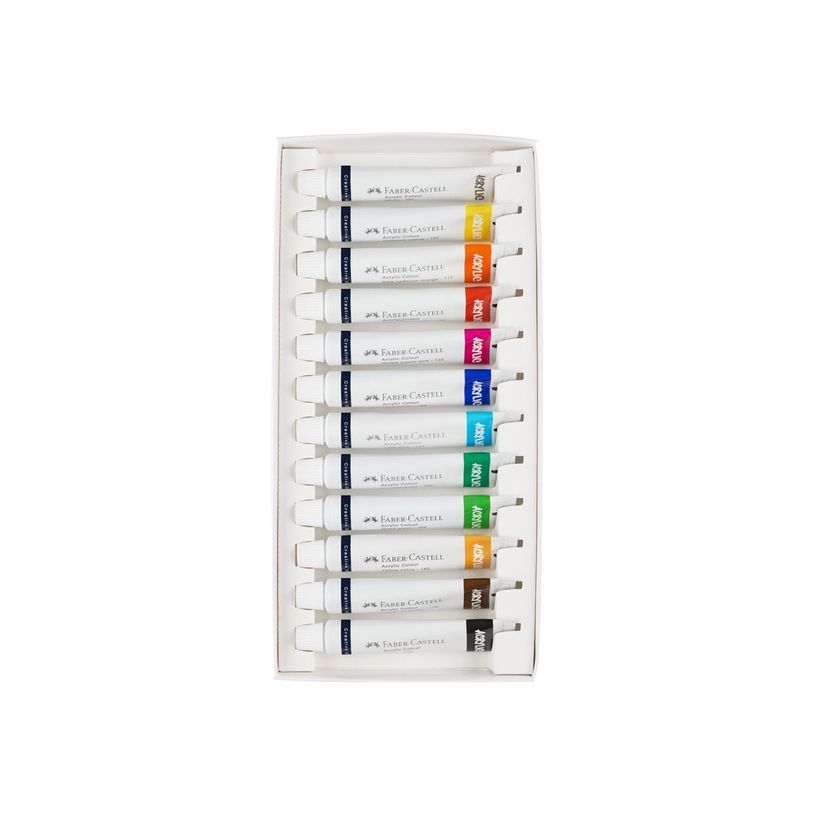 8901180792124-Faber-Castell Creative Studio - 12 Tubes de peinture acrylique - couleurs assorties - 20 ml-P_672741_7-3