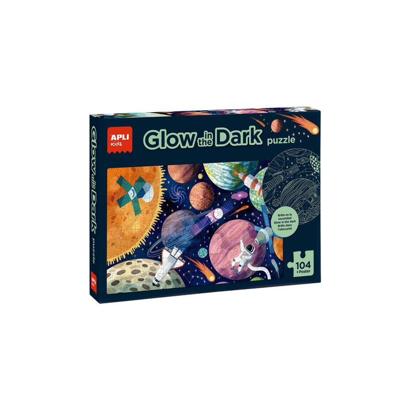 8410782188124-APLI kids - Glow in the dark Solar System puzzle - puzzle - 104 pièces-P_674853_2-0