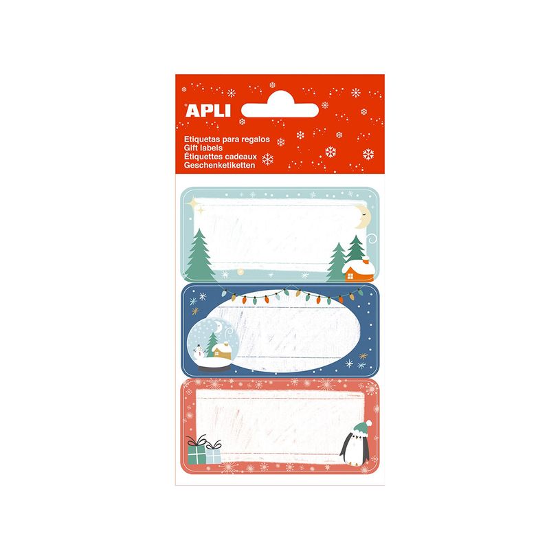 8410782190233-Apli kids - 9 étiquettes cadeau - 73 x 35 mm - sapin de Noël-P_674867_1-0