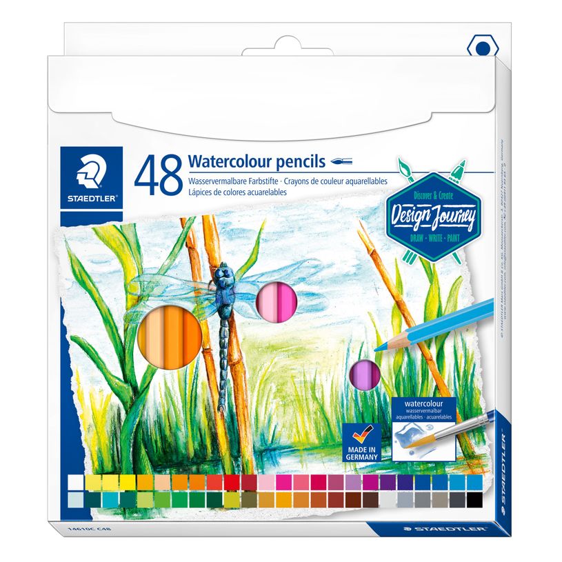 4007817139424-Staedtler Design Journey - 48 Crayons de couleur aquarellables-P_675915_1-0