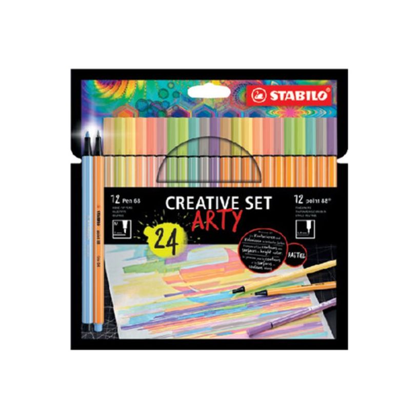 4006381582339-STABILO ARTY Creative Set - Set de stylos à pointe en fibre, crayon aquarelle et crayon fin -P_676376_1-0