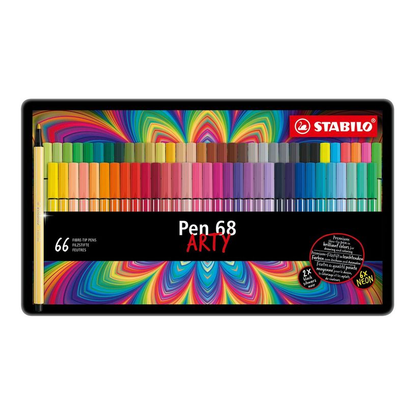 4006381579186-STABILO Pen 68 ARTY - Crayon-feutre - couleurs assorties - encre à l'eau - 1 mm - moyen (pac-P_676379_1-0