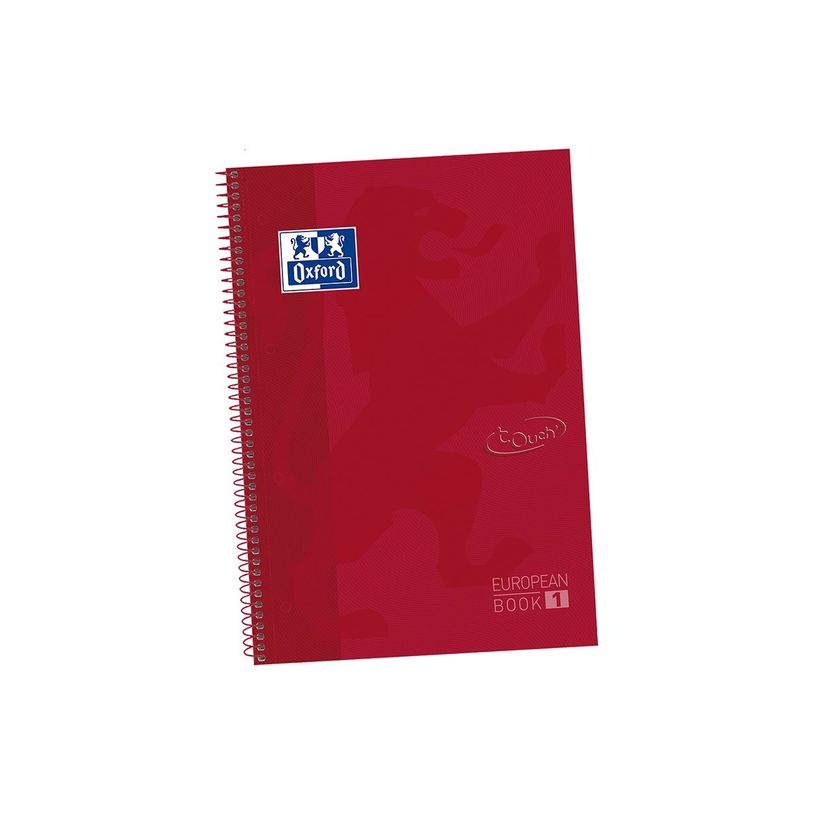 8412771024116-Oxford Touch' - Cahier à spirale 24 x 32 cm - 160 pages - petits carreaux (5x5 mm) - rouge-P_676738_3-1