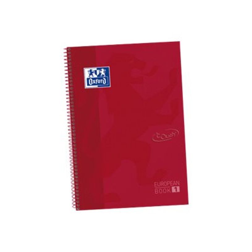 8412771024116-Oxford Touch' - Cahier à spirale 24 x 32 cm - 160 pages - petits carreaux (5x5 mm) - rouge-P_676738_4-3