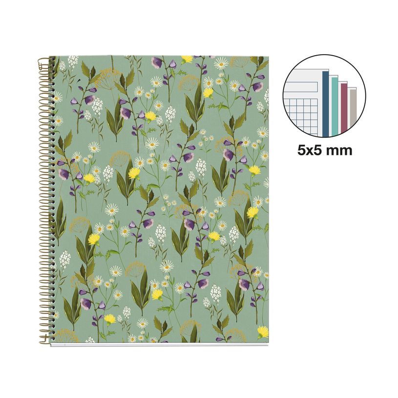 8422593465943-Miquelrius Notebook design Lifestyle - Cahier à spirale - A4 - 100 feuilles - petits carreaux (5x5 mm)--1