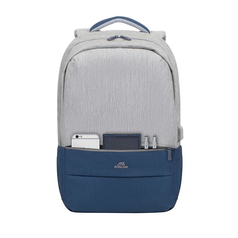 4260403578308-RIVACASE Prater - Sac à dos connecté pour ordinateur portable 17,3" - gris/bleu nuit-P_678843_13-12