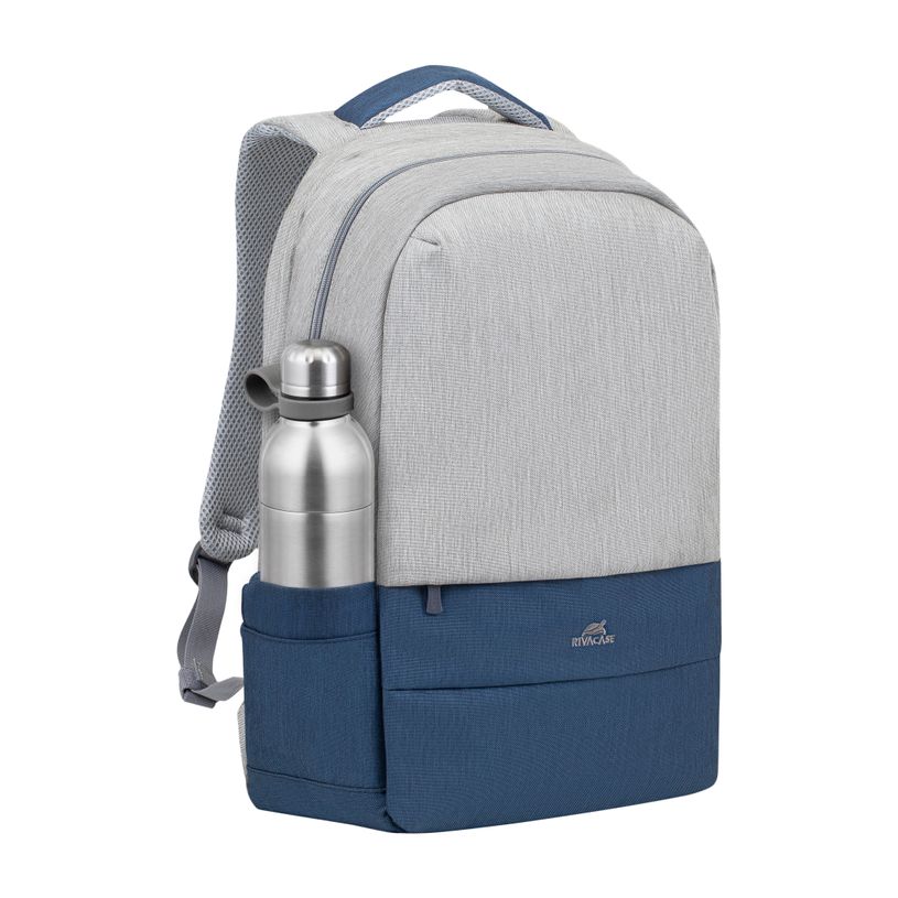 4260403578308-RIVACASE Prater - Sac à dos connecté pour ordinateur portable 17,3" - gris/bleu nuit-P_678843_18-17