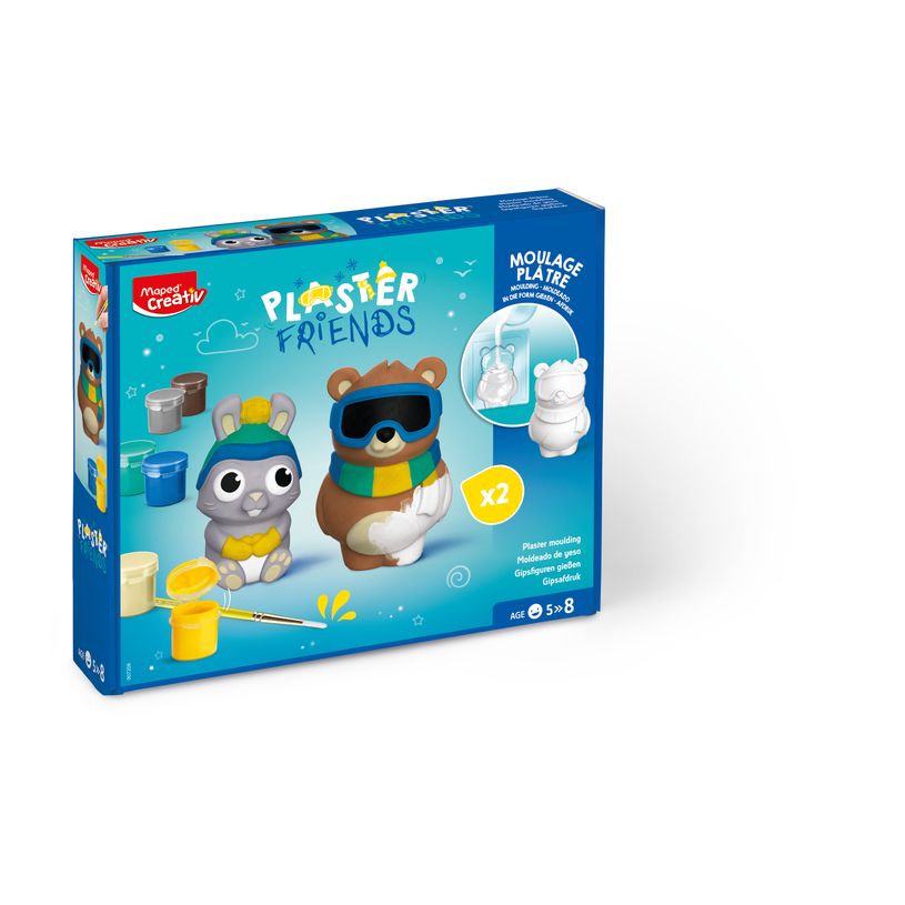 3154149072088-Maped Creativ Plaster Friends - modeling plaster kit - 7 pièces - ours, lapin-P_679038_1-0