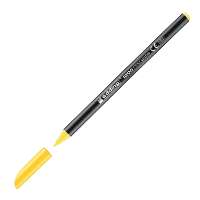 4004764033256-edding 1200 - Rotulador de punta de fibra - amarillo - tinta al agua - 0.5-1 mm--1