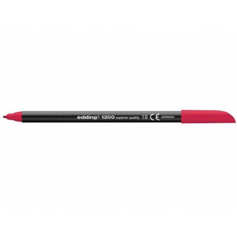 4004764033980-edding 1200 - Rotulador de punta de fibra - rojo carmín - tinta al agua - 0.5-1 mm--1