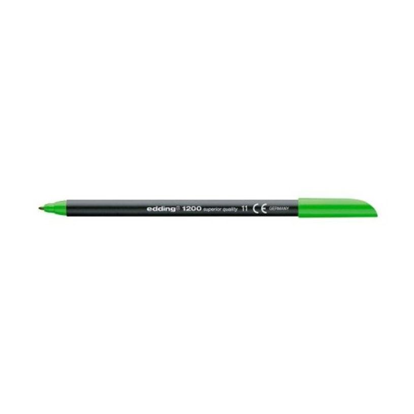 4004764828340-edding 1200 - Rotulador de punta de fibra - verde neón - tinta al agua - 0.5-1 mm--1