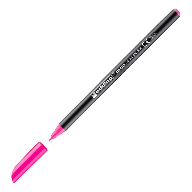 4004764828432-edding 1200 - Rotulador de punta de fibra - rosa neón - tinta al agua - 0.5-1 mm--1
