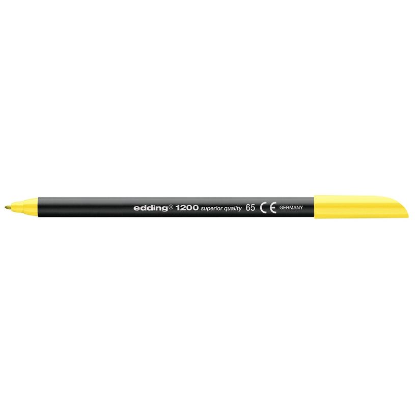 4004764828357-edding 1200 - Rotulador de punta de fibra - amarillo neón - tinta al agua - 0.5-1 mm--1