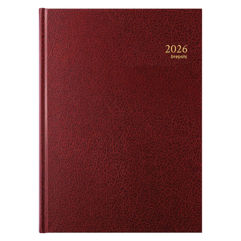 5412303100304-Agenda Santex Bremax - 1 jour par page - 21 x 29 cm - bordeaux - Brepols--0