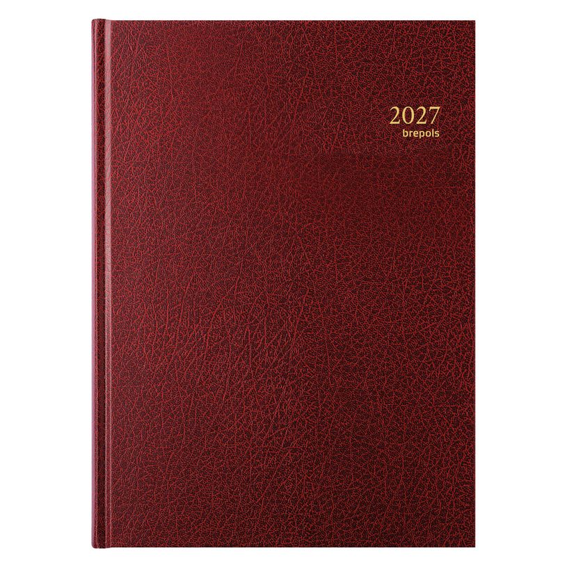5412303100304-Agenda Santex Bremax - 1 jour par page - 21 x 29 cm - bordeaux - Brepols--0