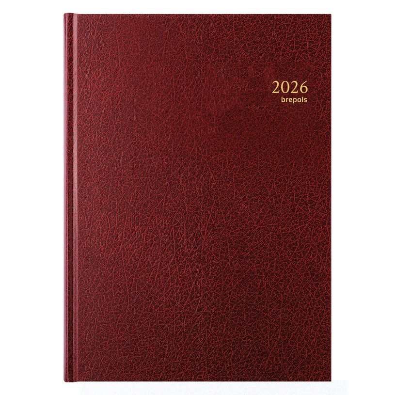 5412303100328-Agenda Santex Bremax - 1 jour sur 2 pages - 21 x 29 cm - bordeaux - Brepols--0