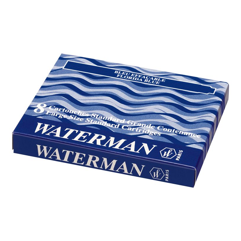 3501170713020-Waterman - 8 cartouches d'encre longues pour stylo plume - bleu-P_713020_3-2